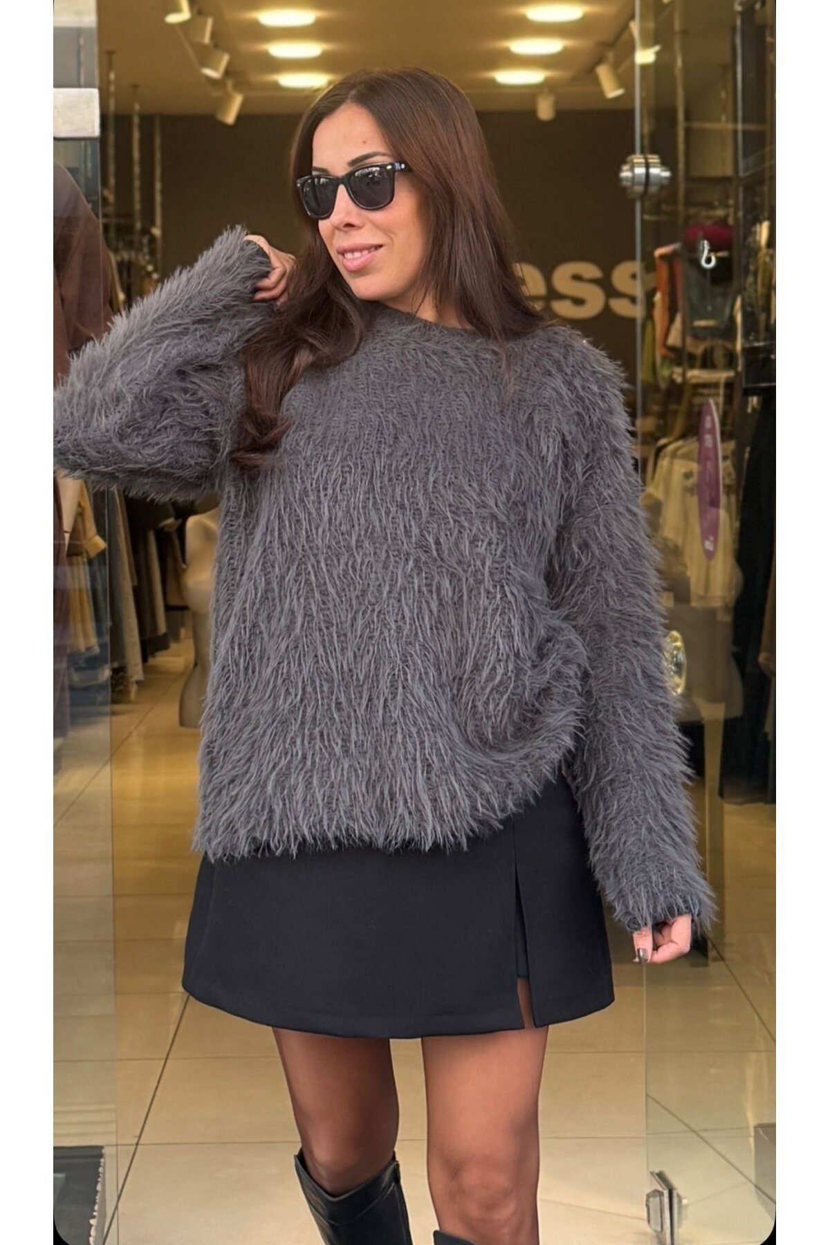 Kadın Yumuşak Sakallı Triko Kazak