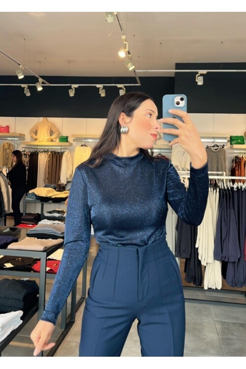 Kadın Alttan Çıtçıtlı Parlak Body