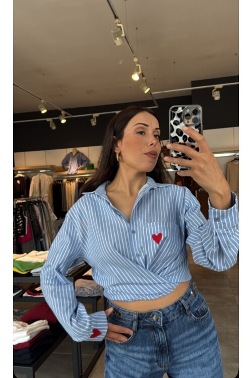 Kadın Çizgili Gömlek