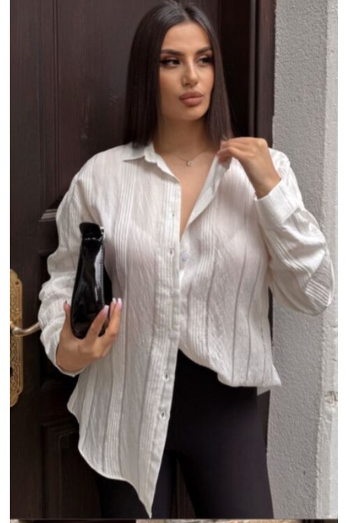 Kadın Kendinden Çizgili Gömlek
