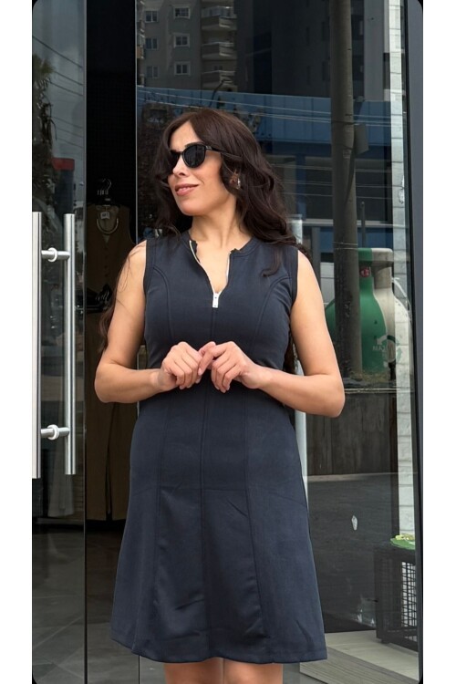 Kadın Oysho Mini Yaka Fermuarlı Elbise