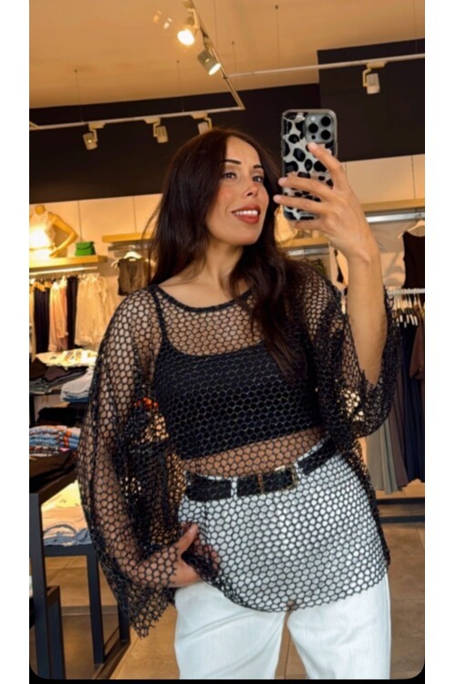 Kadın Üst File Bluz